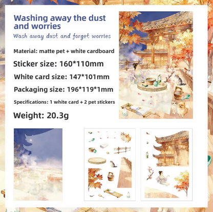 3 Sheets Pack Nine Crossroads Scenery Stickers 3D Stickers