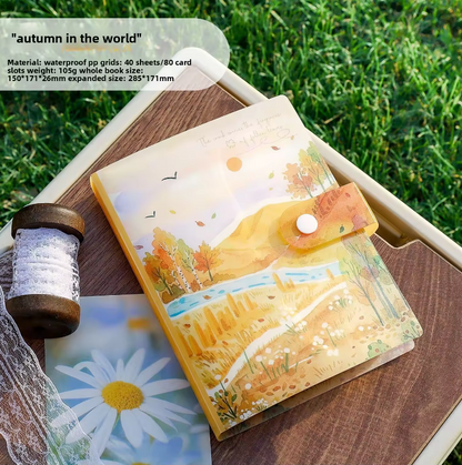 1 Pc Storage Album Four Seasons Like a Song Series Sticker Storage Album