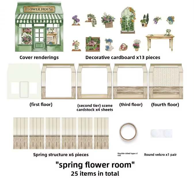All-in-One Craft Kit Small Shop Series: 3D House DIY Journal