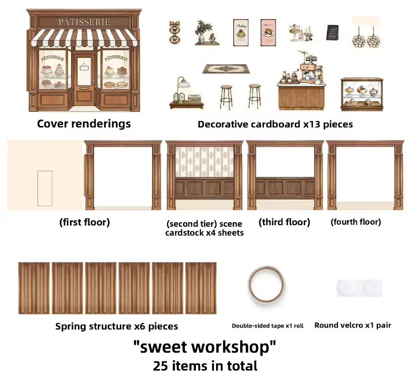 All-in-One Craft Kit Small Shop Series: 3D House DIY Journal