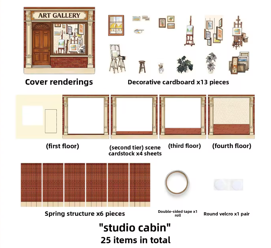 All-in-One Craft Kit Small Shop Series: 3D House DIY Journal