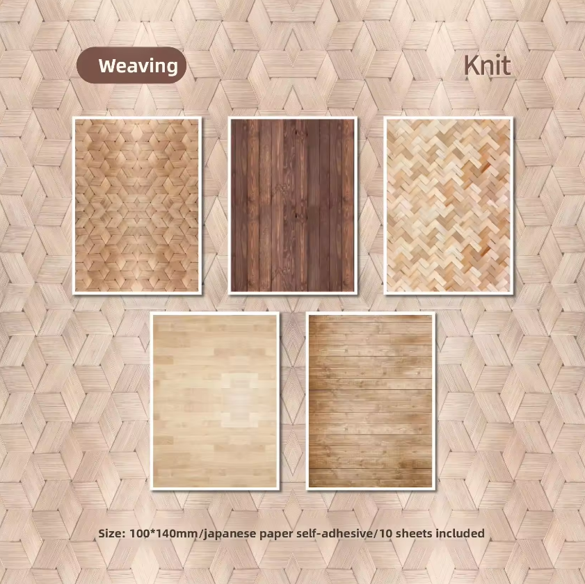 10 Sheets Rippled Wall Series Wall Washi Paper Stickers