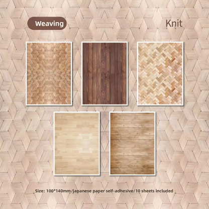 10 Sheets Rippled Wall Series Wall Washi Paper Stickers