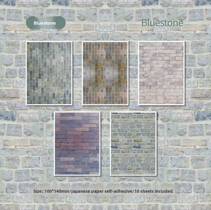 10 Sheets Rippled Wall Series Wall Washi Paper Stickers