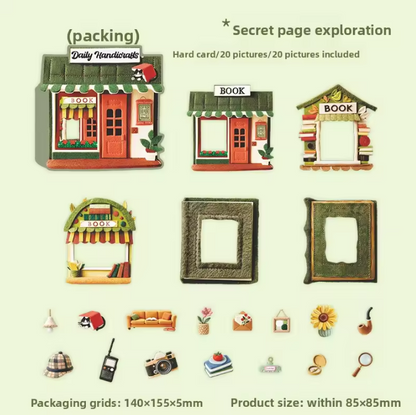 20 Pcs Daily Craft Series Realistic Fabric textured Stickers
