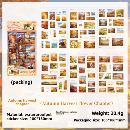 6 Sheets Collage Chronicles Series Decorative Landscaping Stickers