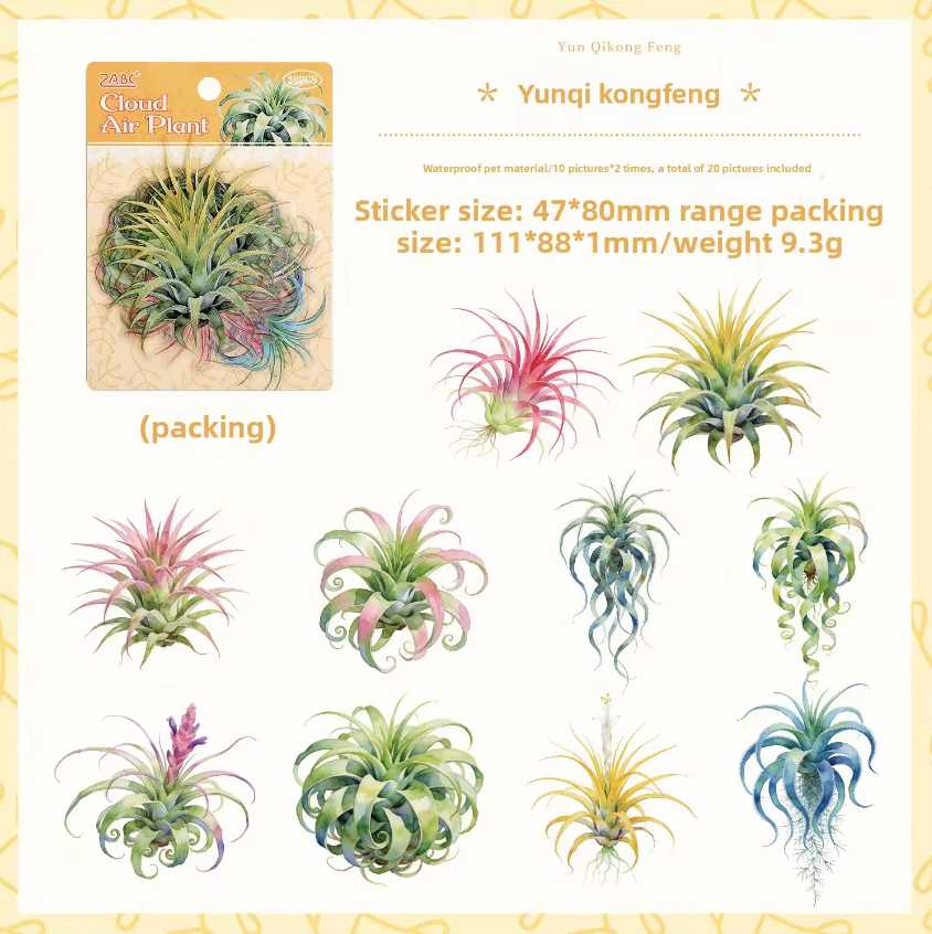 20 Pcs Tinglan Flora Series Pretty Flower Stickers