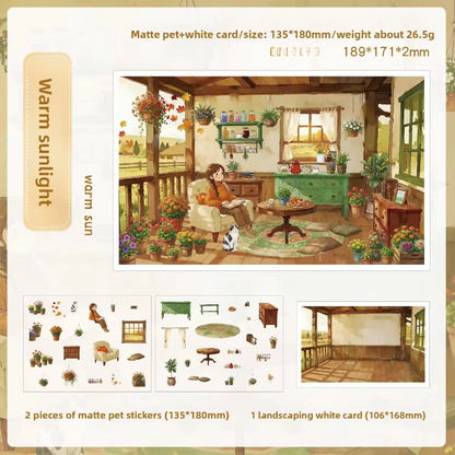3 Sheets Floating Light Collection Decorative 3D Stickers