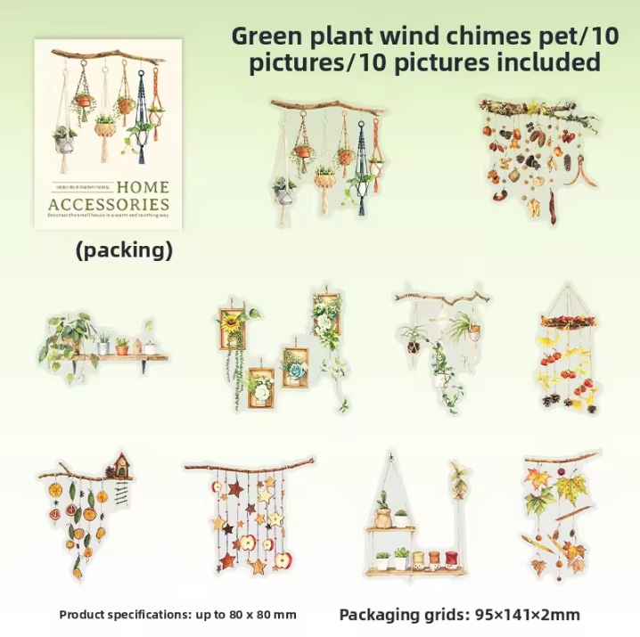 10 Pcs Home Decor Collection Home Elements Stickers
