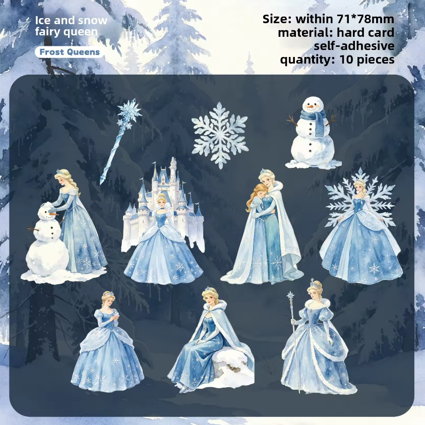 10 Pcs Enchanted Dreams Fairy Tale Journaling Stickers