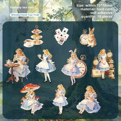 10 Pcs Enchanted Dreams Fairy Tale Journaling Stickers