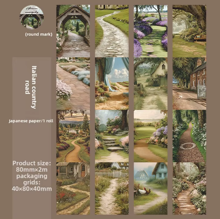 1 Roll Large-Size Scenic Afternoon Countryside Tape
