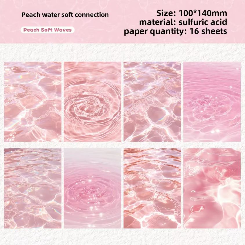 16 Sheets Shimmer Series Water Ripple Decorative Materials for Scrapbooking