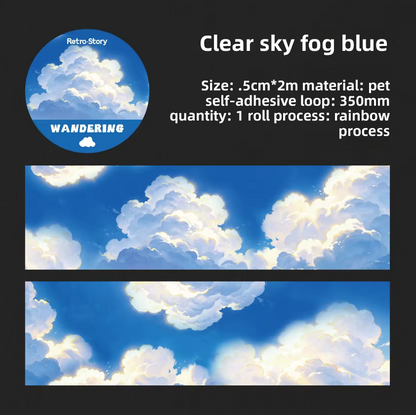 1 Roll Journey Through The Clouds Series Clouds and Sunset Theme Tape