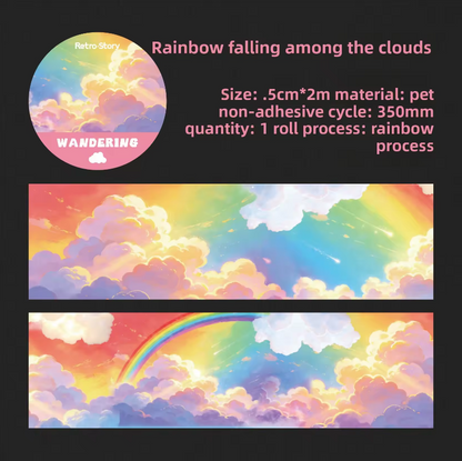 1 Roll Journey Through The Clouds Series Clouds and Sunset Theme Tape