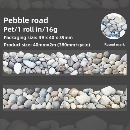 1 Roll One Fine Day Stone Wall Path Series Wall Tape for Journaling