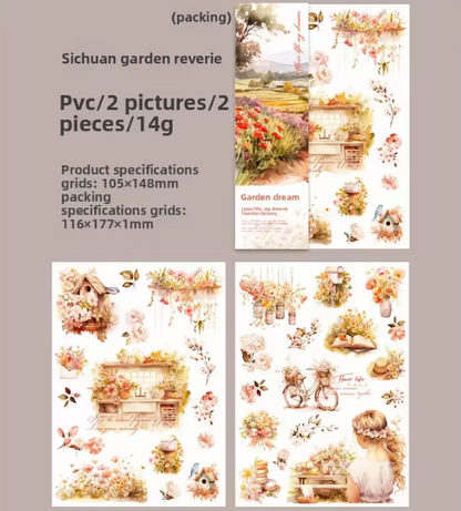 2 Sheets Your Life My Dream Series Transfer Journaling Stickers