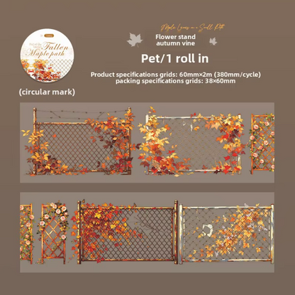 1 Roll Maple-Lined Path Series Autumn Scenery Landscape Tape
