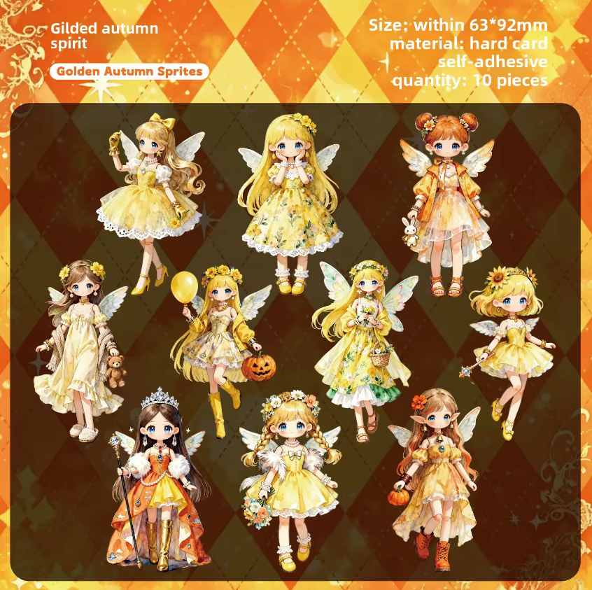 10 Pcs Lolita Fairy Series Lolita-style Anime-themed Journaling Stickers