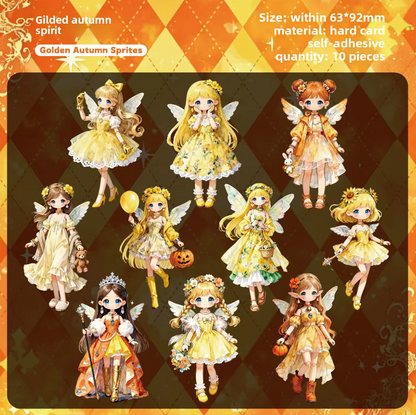 10 Pcs Lolita Fairy Series Lolita-style Anime-themed Journaling Stickers
