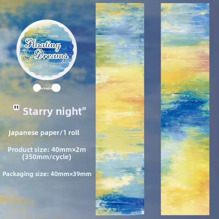 1 Roll Dreams of The Floating World Series Retro style Decals Tape