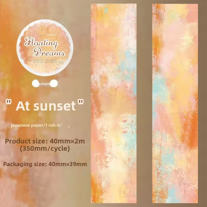 1 Roll Dreams of The Floating World Series Retro style Decals Tape