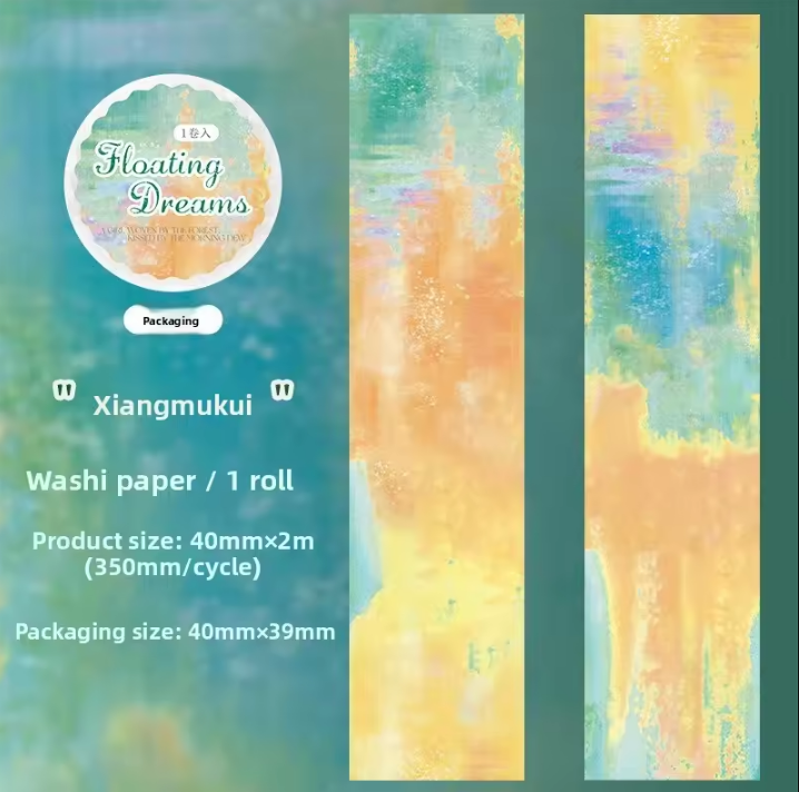 1 Roll Dreams of The Floating World Series Retro style Decals Tape