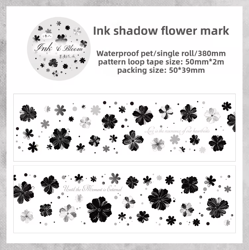1 Roll Patel Whisper Die-Cut Flower Decorative Journal Tape