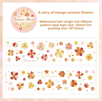 1 Roll Patel Whisper Die-Cut Flower Decorative Journal Tape