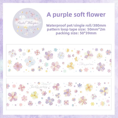 1 Roll Patel Whisper Die-Cut Flower Decorative Journal Tape