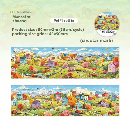 1 Roll Dream Manor Series Dreamy Castle Scenes Tape