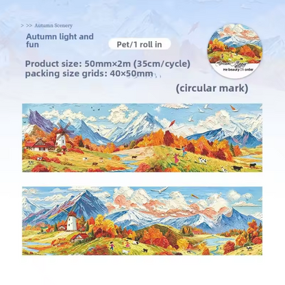 1 Roll Dream Manor Series Dreamy Castle Scenes Tape