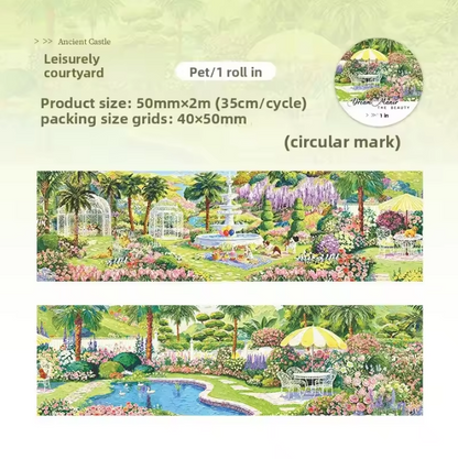 1 Roll Dream Manor Series Dreamy Castle Scenes Tape