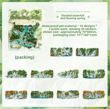 20 Pcs Mountain Retreat Series Journal Stickers