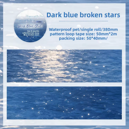 1 Roll The Starry Whispers of The Waves Series Transparent Tape