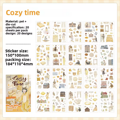 20 Sheets The Beauty of Life Series Creative Sticker Book for Journaling