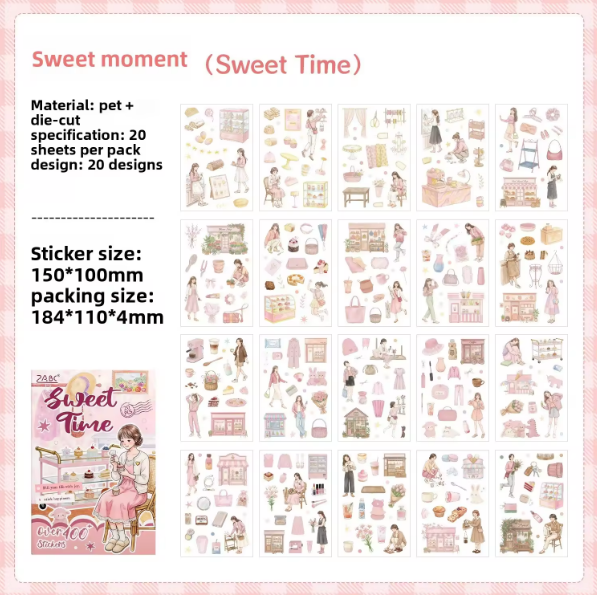 20 Sheets The Beauty of Life Series Creative Sticker Book for Journaling