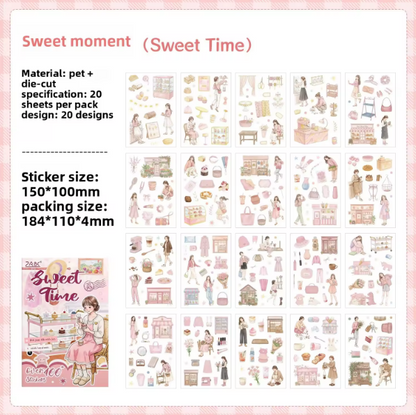 20 Sheets The Beauty of Life Series Creative Sticker Book for Journaling