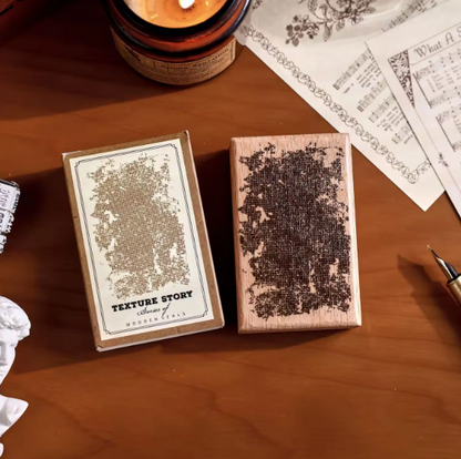 1 Pc Stamp Texture Tales Series Wooden Stamp for Journaling