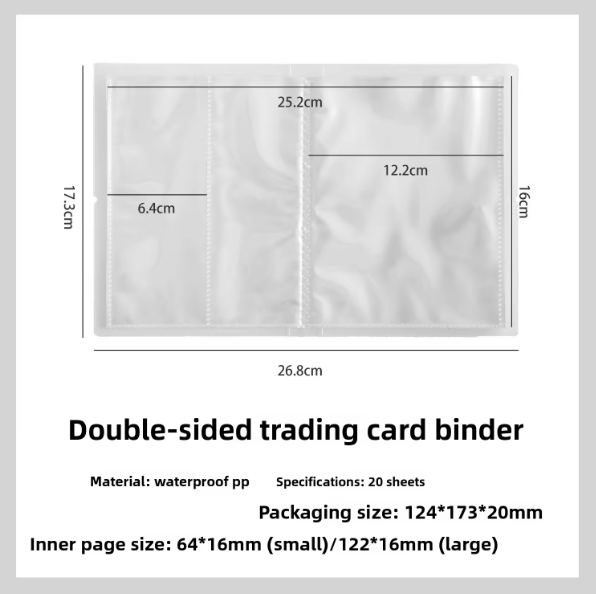 1 Pc Double Page Sticker Card Organizer Album Sticker Storage