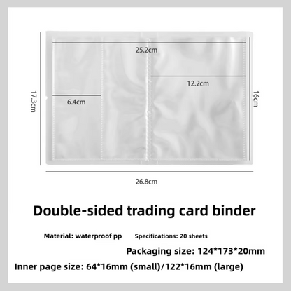 1 Pc Double Page Sticker Card Organizer Album Sticker Storage