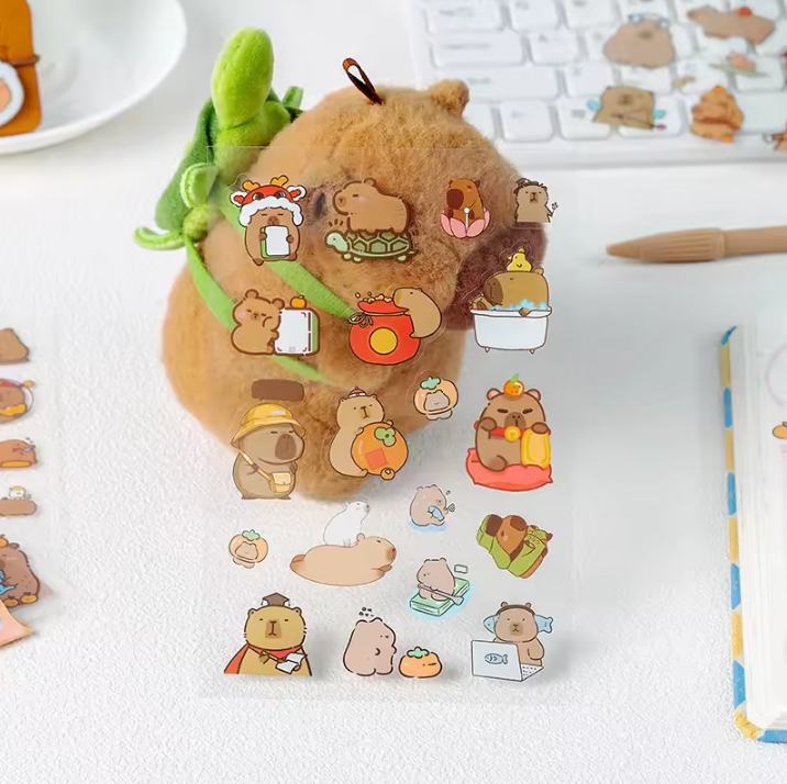 6pcs/pack cute cartoon stickers for Daily journaling