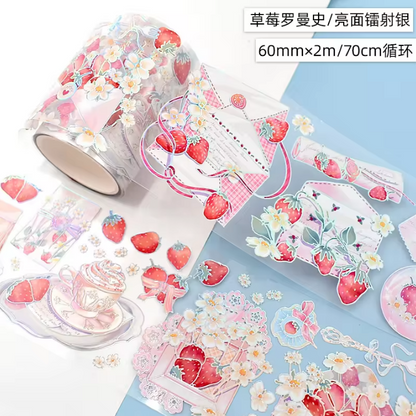 2M/Roll Flower Decoration Creative Cute Strawberry Pet Tape