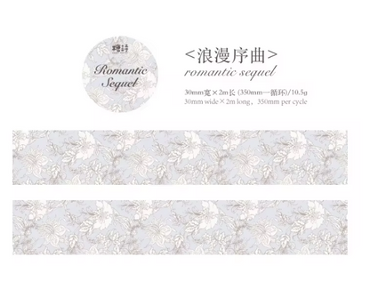 30mm* 2M Roll Flower Story series INS Flower Handbook Pet Tape