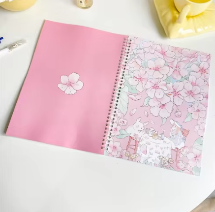 1 Pc A4 Sakura release paper double-sided loose leaf ledger Sticker storage coil book