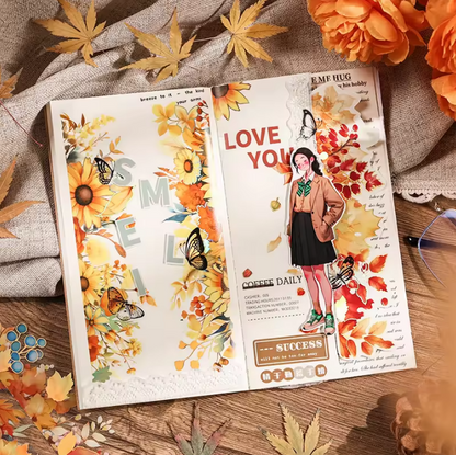 15 sheets Autumn Impression Pretty Border Sticker Pack for scrapbook