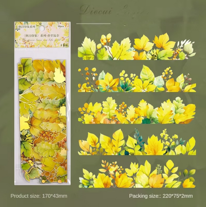 15 sheets Autumn Impression Pretty Border Sticker Pack for scrapbook