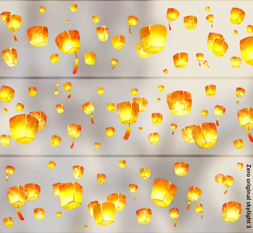 1 Pc Ancient Charm lantern in the Sky Sample Tape