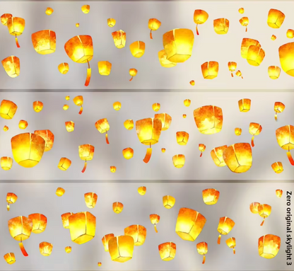 1 Pc Ancient Charm lantern in the Sky Sample Tape