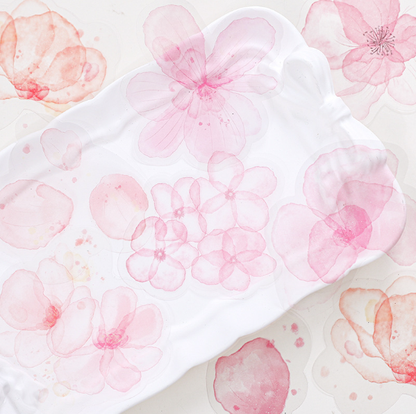 20 pcs Flower Shadow Dream Catcher Series Watercolor Sticker Pack